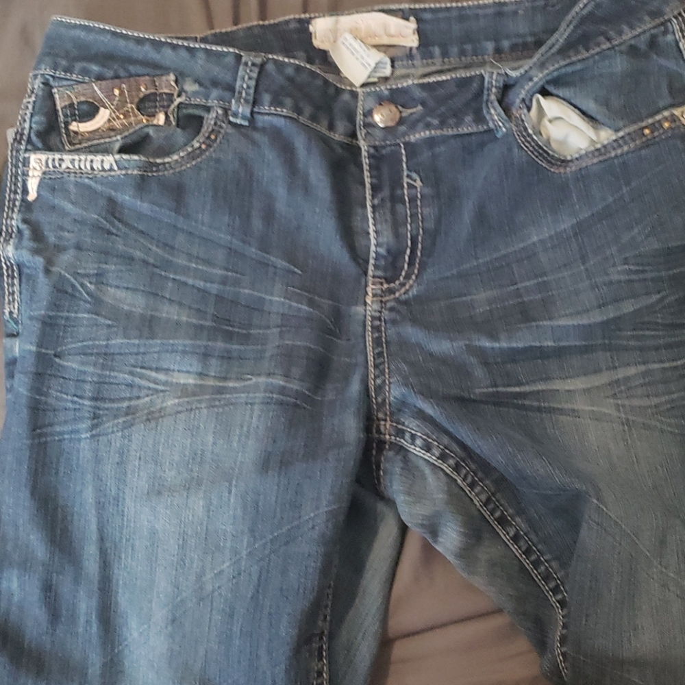 Hydraulic denim jeans